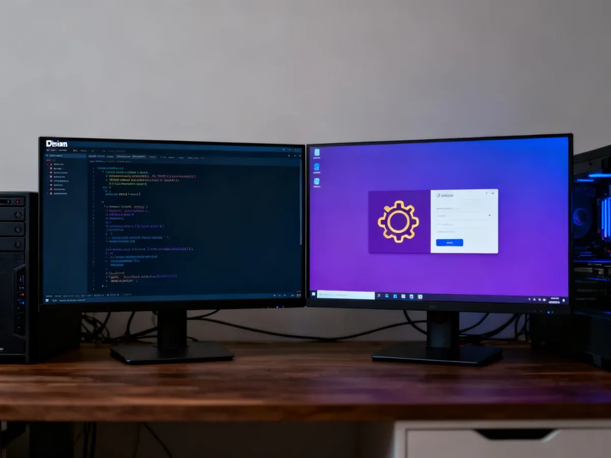Porównanie minimalistycznego środowiska Debiana z przyjaznym pulpitem Ubuntu