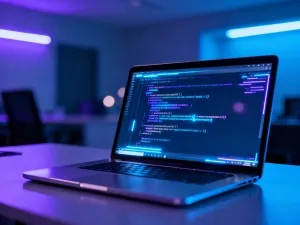 Różne modele smartfonów ułożone na drewnianym biurku, prezentujące ewolucję urządzeń Apple.