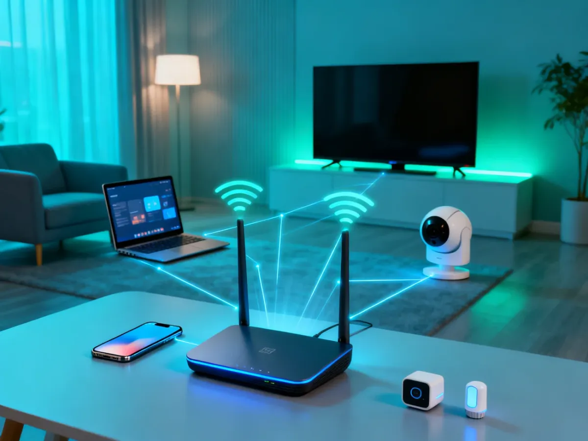 Router Wi-Fi 6 obsługujący wiele urządzeń domowych jednocześnie