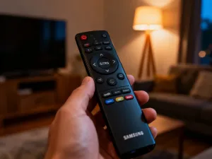 Własnoręcznie wykonana antena Wi-Fi z metalowego durszlaka i miedzianego przewodu w przydomowym warsztacie.