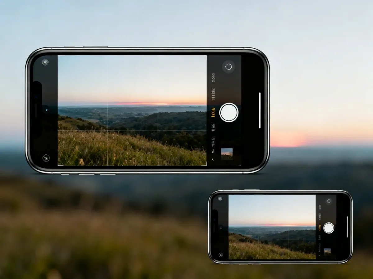 Porównanie pełnego kadru 4:3 z panoramicznym kadrem 16:9 wykonanym iPhonem