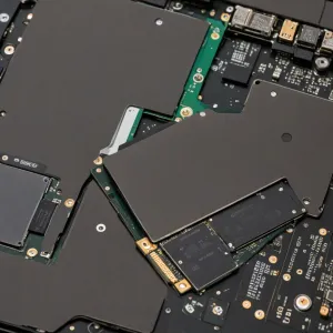 Nowoczesny smartfon na ciemnym, błyszczącym tle, symbolizujący zaawansowaną technologię mobilną.