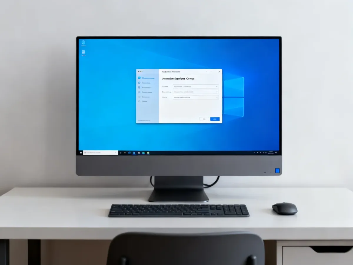 Starszy komputer z uproszczonymi efektami wizualnymi systemu Windows