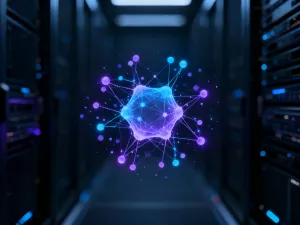 Płyta główna komputera z podświetlanymi modułami pamięci RAM, podkreślająca nowoczesną technologię i wydajność sprzętu.