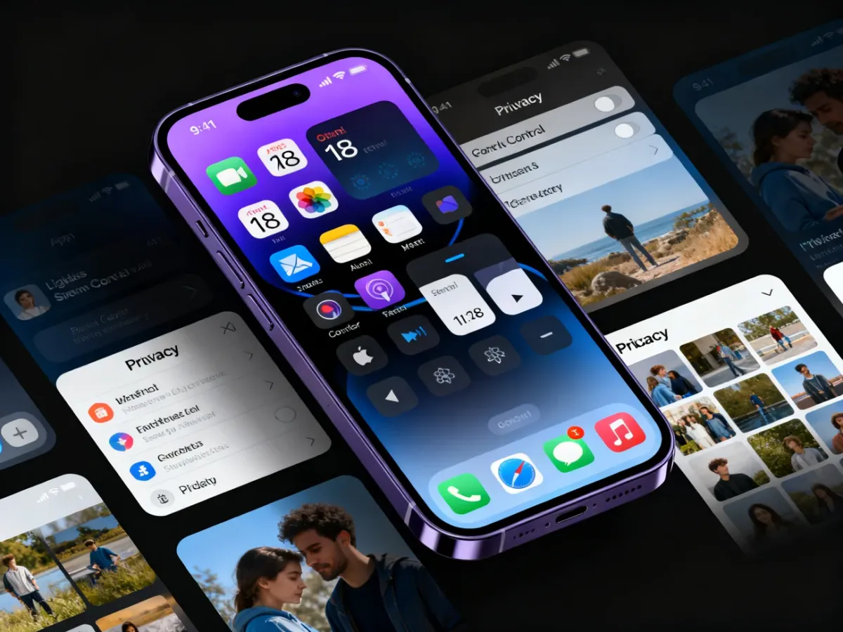 iPhone prezentujący najważniejsze funkcje iOS 18